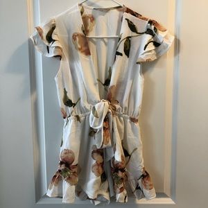 Floral Deep V Romper